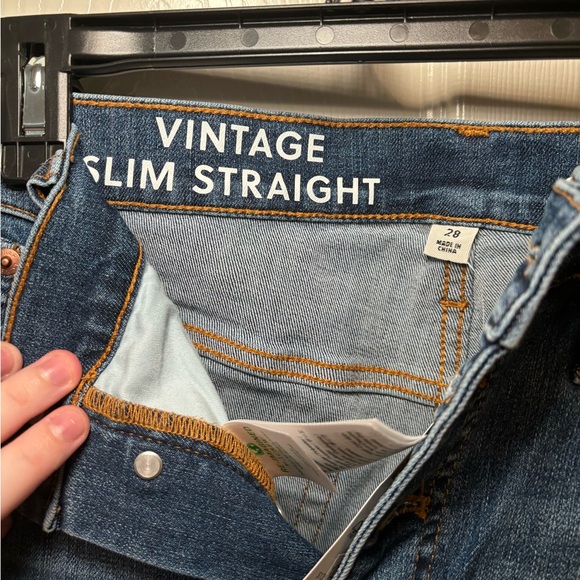 NWT JCrew 10” Vintage Slim Straight with button fly, size 28 - Picture 6 of 7